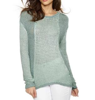 Pullover mint-gemustert Gr. 44/46