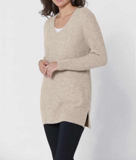 Pullover mit Kaschmir beige