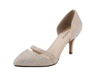 Pumps mit Strass nude