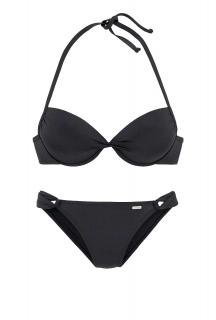 Push-Up-Bikini schwarz A-Cup