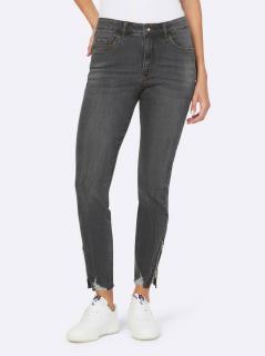 Push-up-Jeans mitDestroyed-Effekt black denim