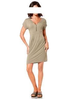 Reißverschluß-Kleid taupe