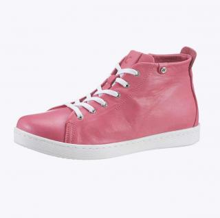 Rind-Nappaleder-High-Top-Schnürer pink Größe 36