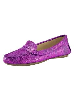 Rind-Nappalederslipper pink-metallic