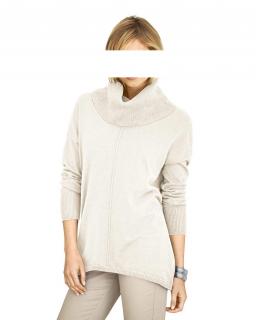 Rollkragenpullover ecru