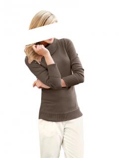 Rollkragenpullover taupe