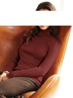 Rollkragenpullover terracotta