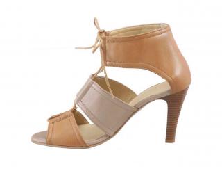 Sandalette cognac-sand