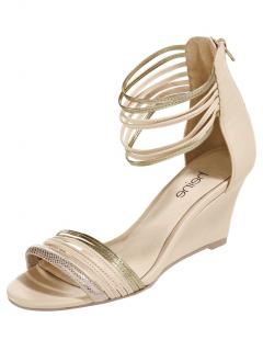 Sandalette sand-goldfarben