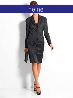 Satinblazer schwarz-beere-gestreift