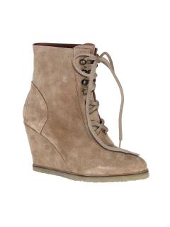 Schnür-Stiefelette taupe