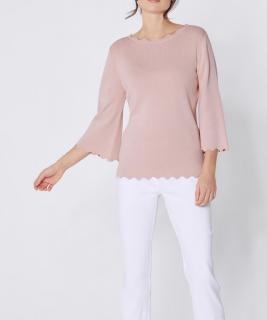 Seiden-Baumwollepullover rosé