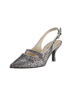 Slingpumps anthrazit-silber