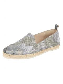 Slipper beige-grau-hellblau