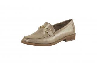 Slipper taupe-goldfarben