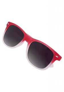 Sonnenbrille rot-weiß