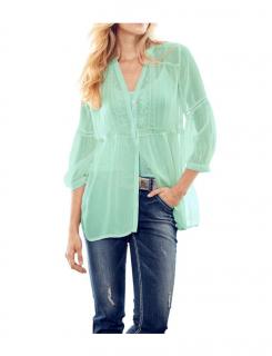 Stickereibluse mint