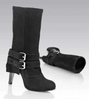 Stiefel mit Schnallen schwarz