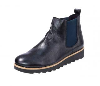 Stiefelette blau metallic