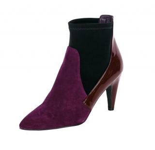 Stiefelette bordeaux-schwarz