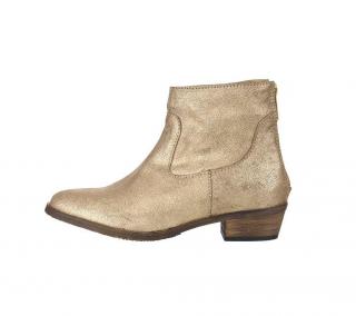 Stiefelette goldfarben