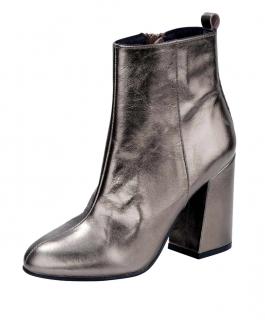 Stiefelette taupe metallic