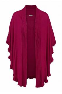 Strick-Poncho fuchsia