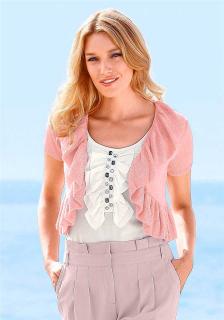 Strickbolero lachs