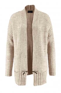 Strickjacke beige