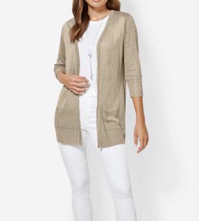 Strickjacke beige-gold