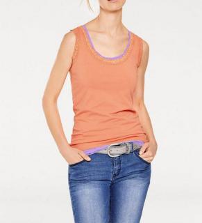 Top-2-Teiler apricot-lavendel