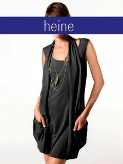 Two-in-One-Longshirt-Minikleid schwarz