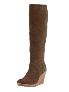 Veloursleder-Stiefel taupe