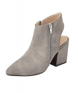 Veloursleder-Stiefelette grau