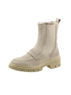 Veloursleder-Stiefelette mit Warmfutter sand