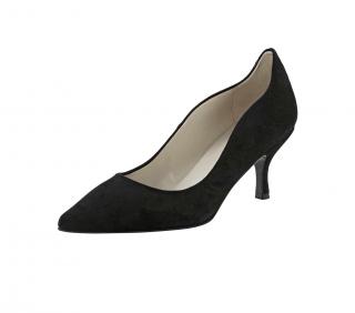 Velourslederpumps schwarz