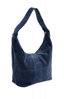 Veloursledertasche marine