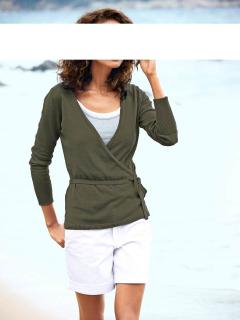 Wickelpullover oliv Gr. 46