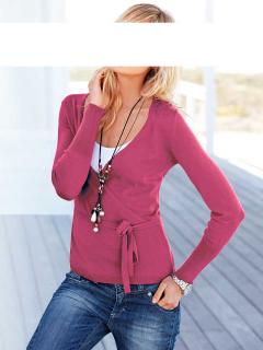 Wickelpullover pink