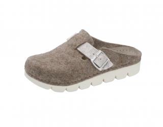 Wollfilz-Hausschuhe taupe-beige