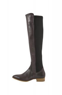 Ziegen-Nappaleder-Stretch-Stiefel braun