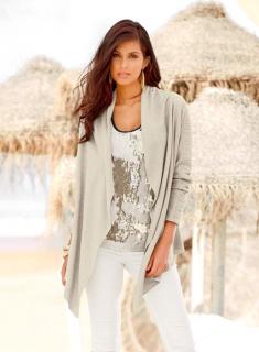 Zipfel-Shirtjacke sand