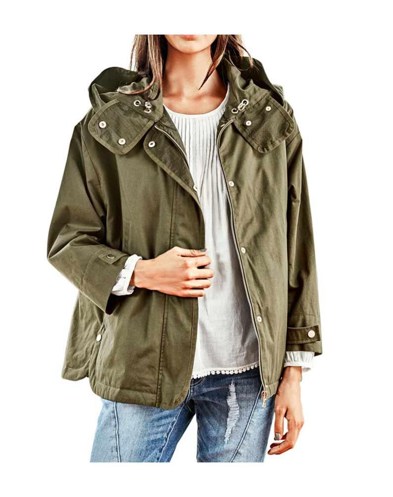 Designer-Parka khaki | Blazer/Jacken/Mäntel | Outlet Mode-Shop