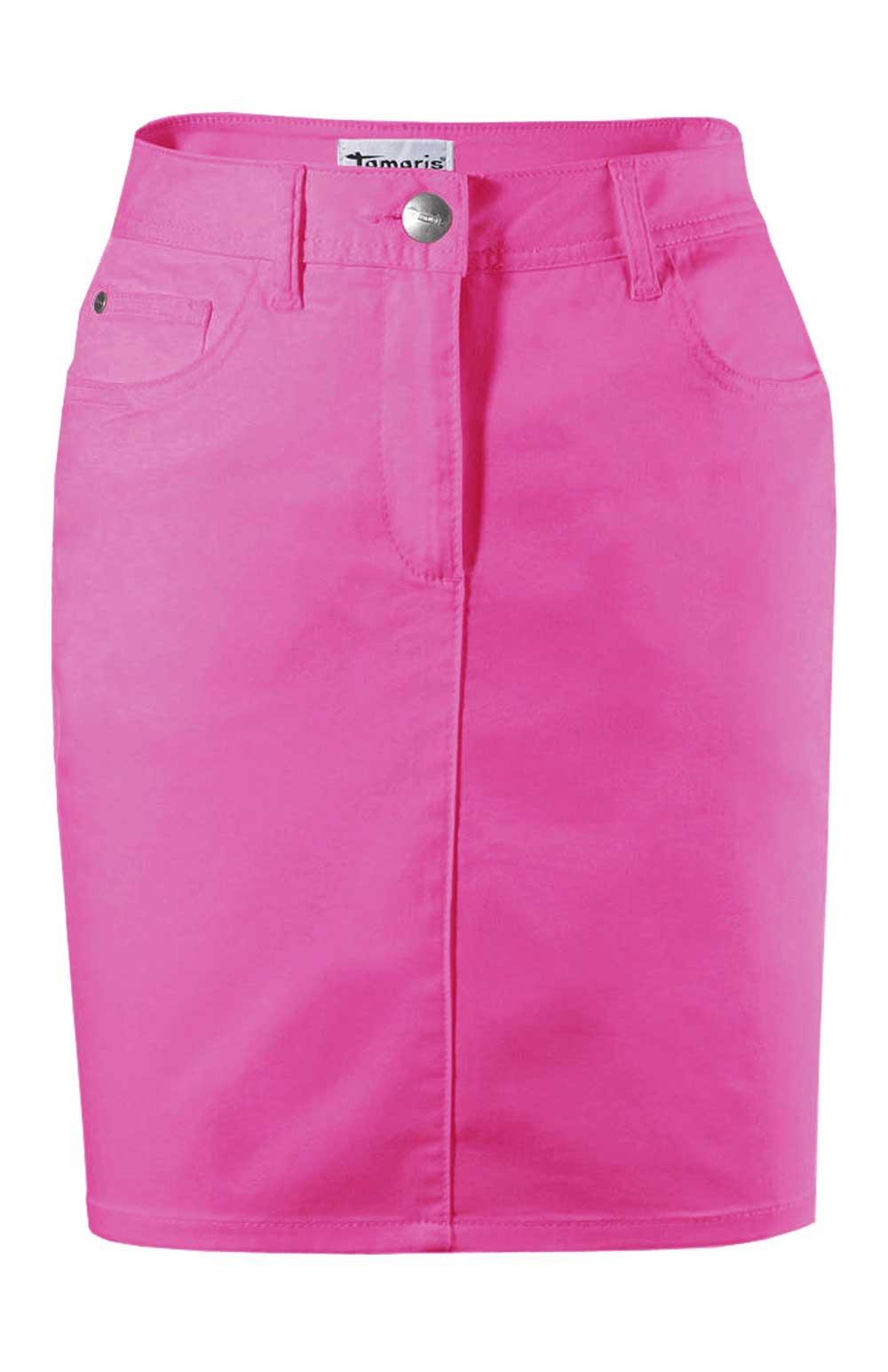 Розовая джинсовая юбка
