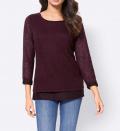 2-in-1-Pullover burgund