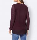 2-in-1-Pullover burgund