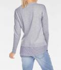 2-in-1-Pullover grau-melange