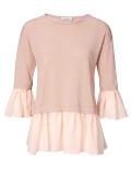 2-in-1-Pullover mit Chiffon rosé