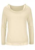 2-in-1 Pullover mit Chiffon sand