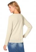 2-in-1 Pullover mit Chiffon sand